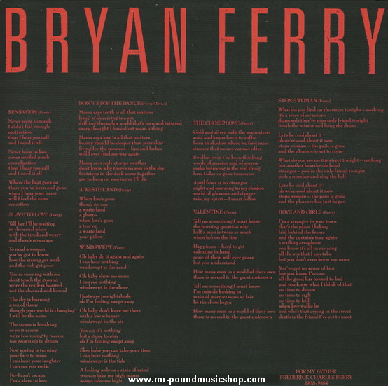 Bryan Ferry - Boys And Girls