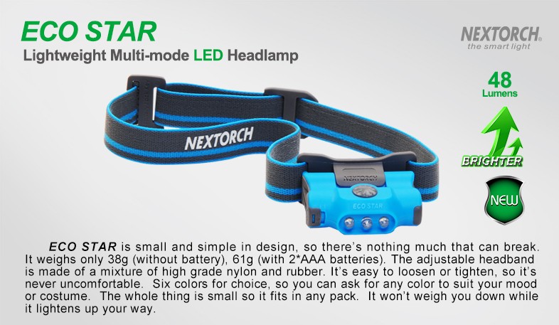 ไฟฉายคาดหัว NEXTORCH ECO STAR HEADLAMP