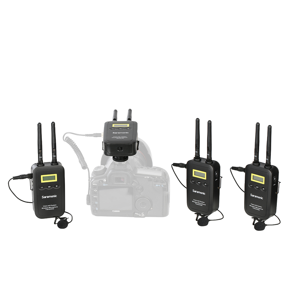 Saramonic VmicLink5 SET3 5.8GHz SHF Wireless Lavalier Microphone System