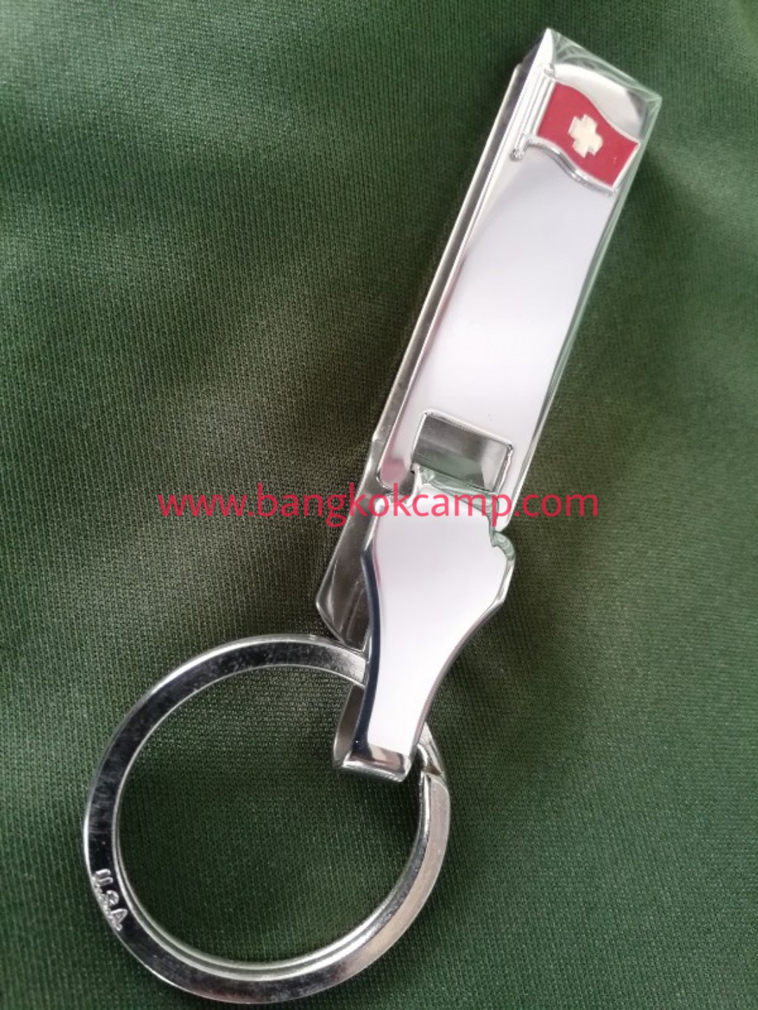 แหนบ พวงกุญแจ ตะขอเกี่ยว เหน็บเข็มขัด - สแตนเลส Made in USA. (คล้องเครื่องรางฯ กล้องส่องพระ ฯลฯ)