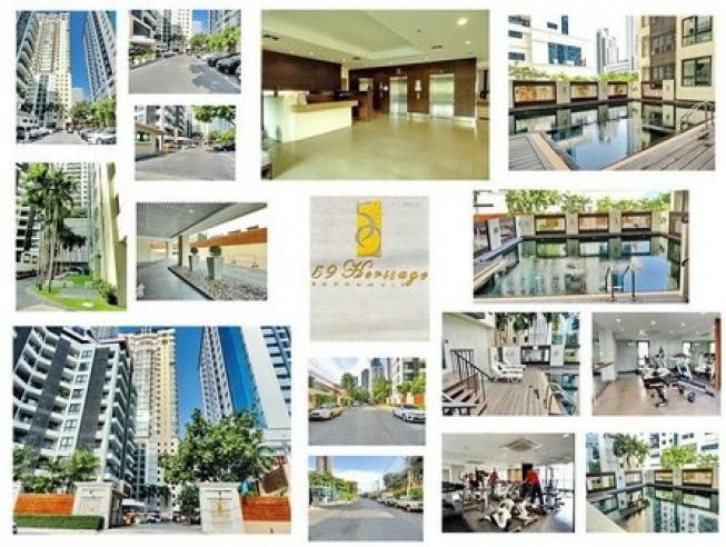 คอนโด Heritage Sukhumvit 59 เฮอริเทจ สุขุมวิท 59 (ทองหล่อ 59) ให้เช่า 2 ห้องนอน 2 น้ำ ใกล้ bts ทองหล่อ เช่า38000/ ด