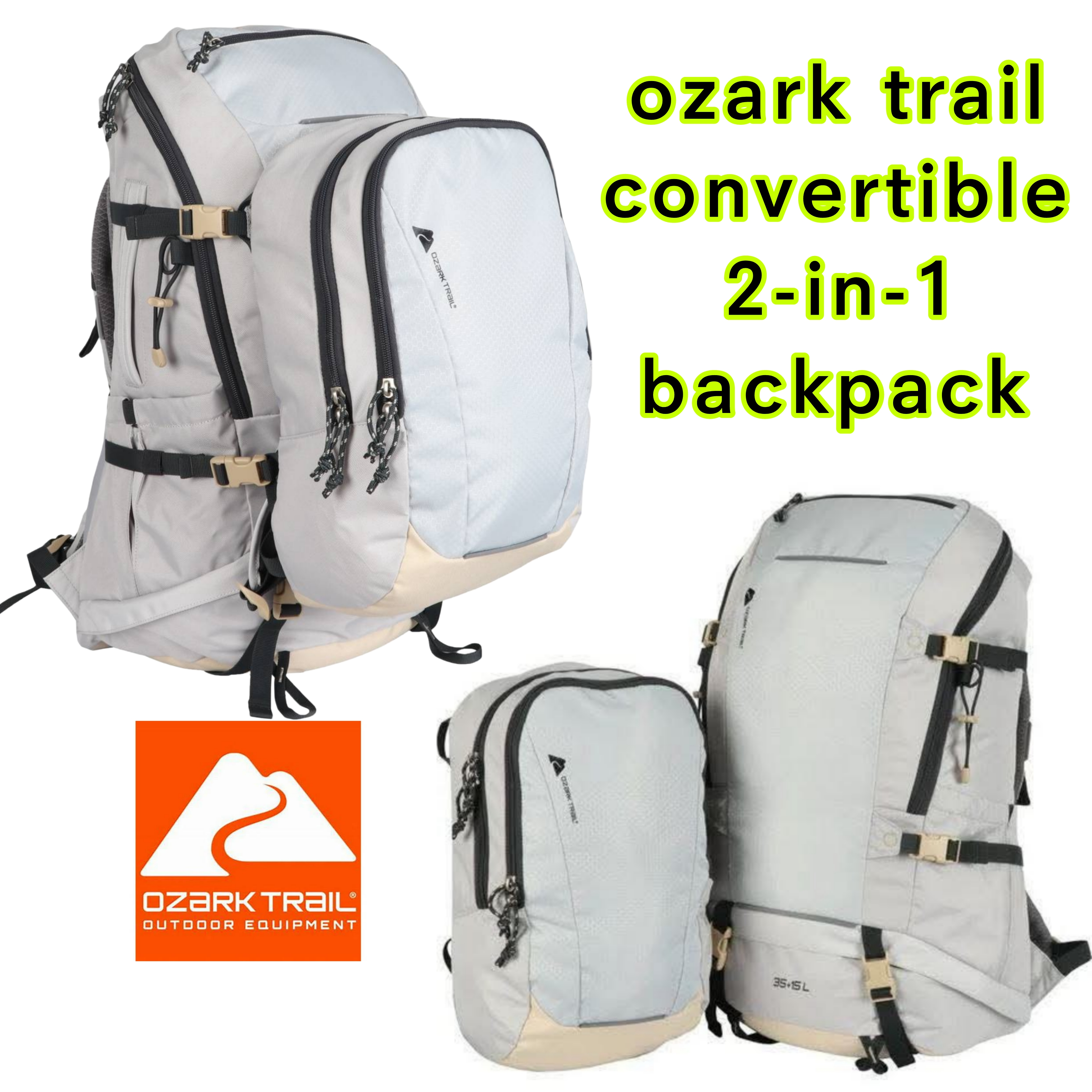 Ozark trail convertible 2-in-1 hiking backpack