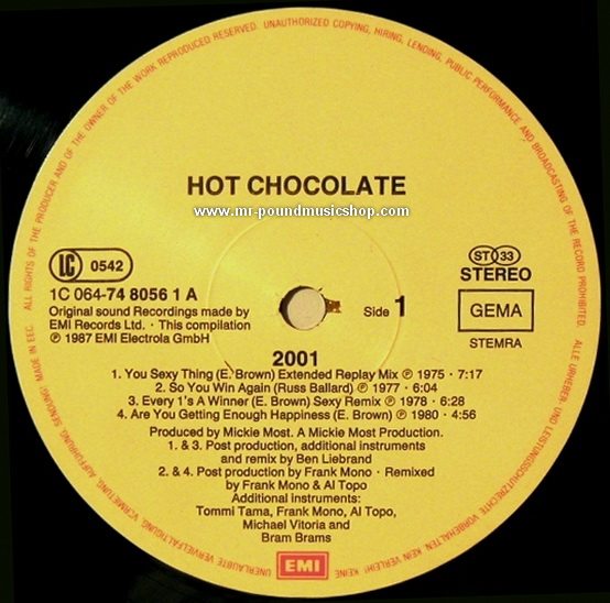 Hot Chocolate - 2001
