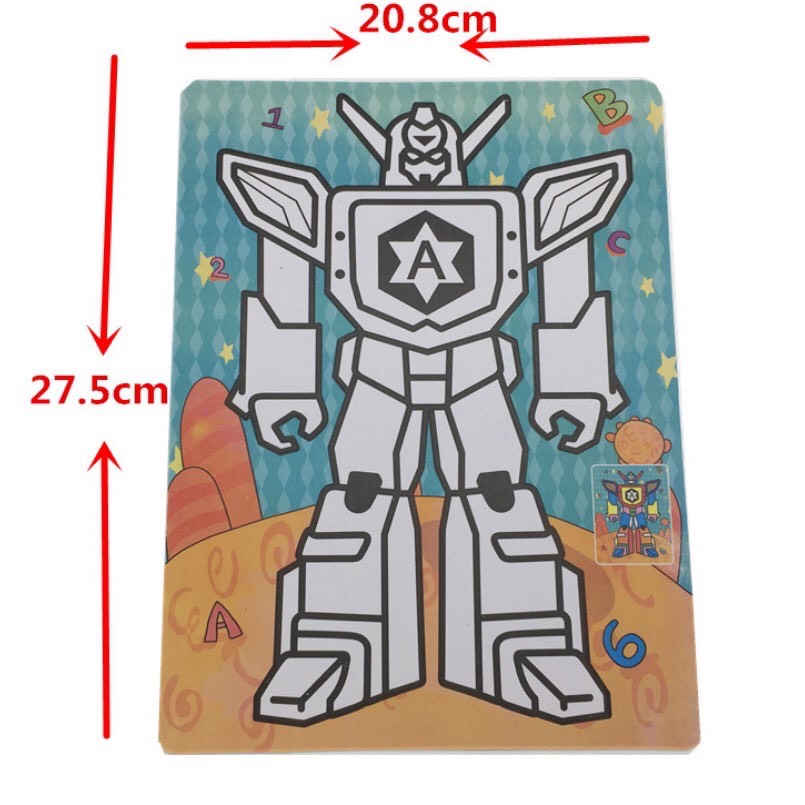L ทรายโรยสี สติกเกอร์ทราย แผ่นโรยทราย sand sticker 27.5 * 20.5 ซม. คละลาย