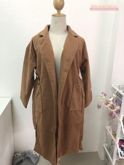 เสื้อโค้ทกันหนาว พร้อมเชือกผูกเอว เรียบเก๋ พร้อมส่งจ้า same pic