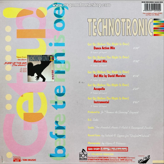 Technotronic - Get Up (Before The Night Is Over)