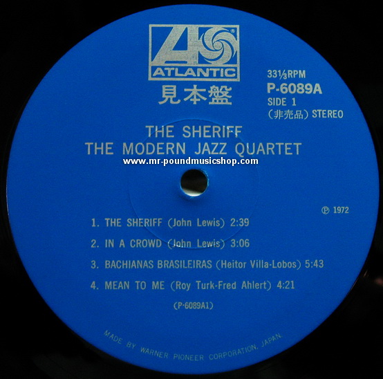 The Modern Jazz Quaetet - The Sheriff