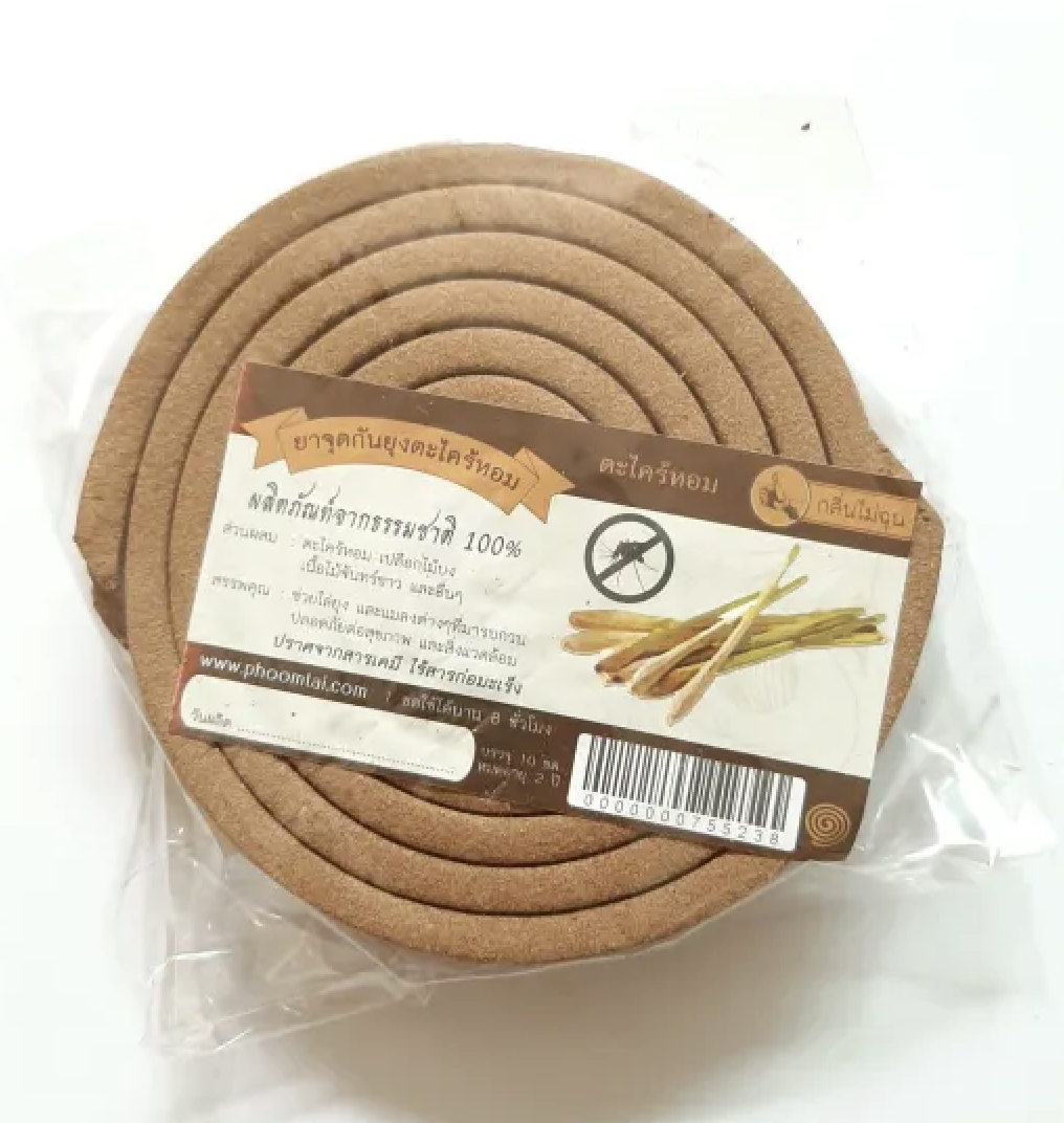 ยาจุดกันยุงสมุนไพร 6แผ่น(12 ขด)x6ถุง มี2กลิ่น