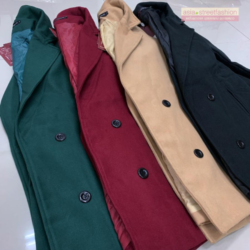 S-4XL เสื้อโค้ทกันหนาว สไตล์เกาหลี ทรงเรียบง่าย ทรงยาว ดูดี ผ้าวูลผสมบุซับในกันลม จะใส่คลุม หรือใส่เป็นโค้ทก้สวยเก๋ พร้อมส่งจ้า น้ำตาล XL