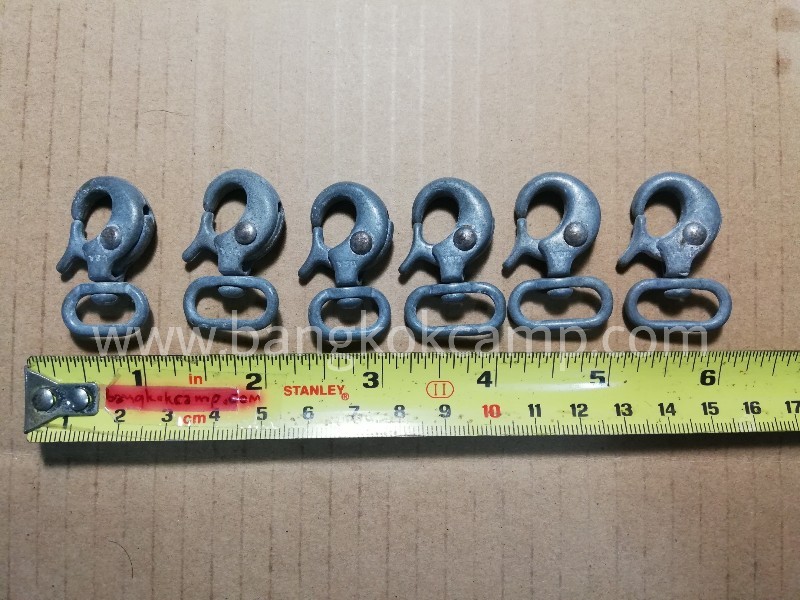 พวงกุญแจ ตะขอเกี่ยว - โลหะ Made in USA ใหม่เก่าเก็บ (ทำหูเกี่ยวสายสะพายกระเป๋าได้) 6อัน