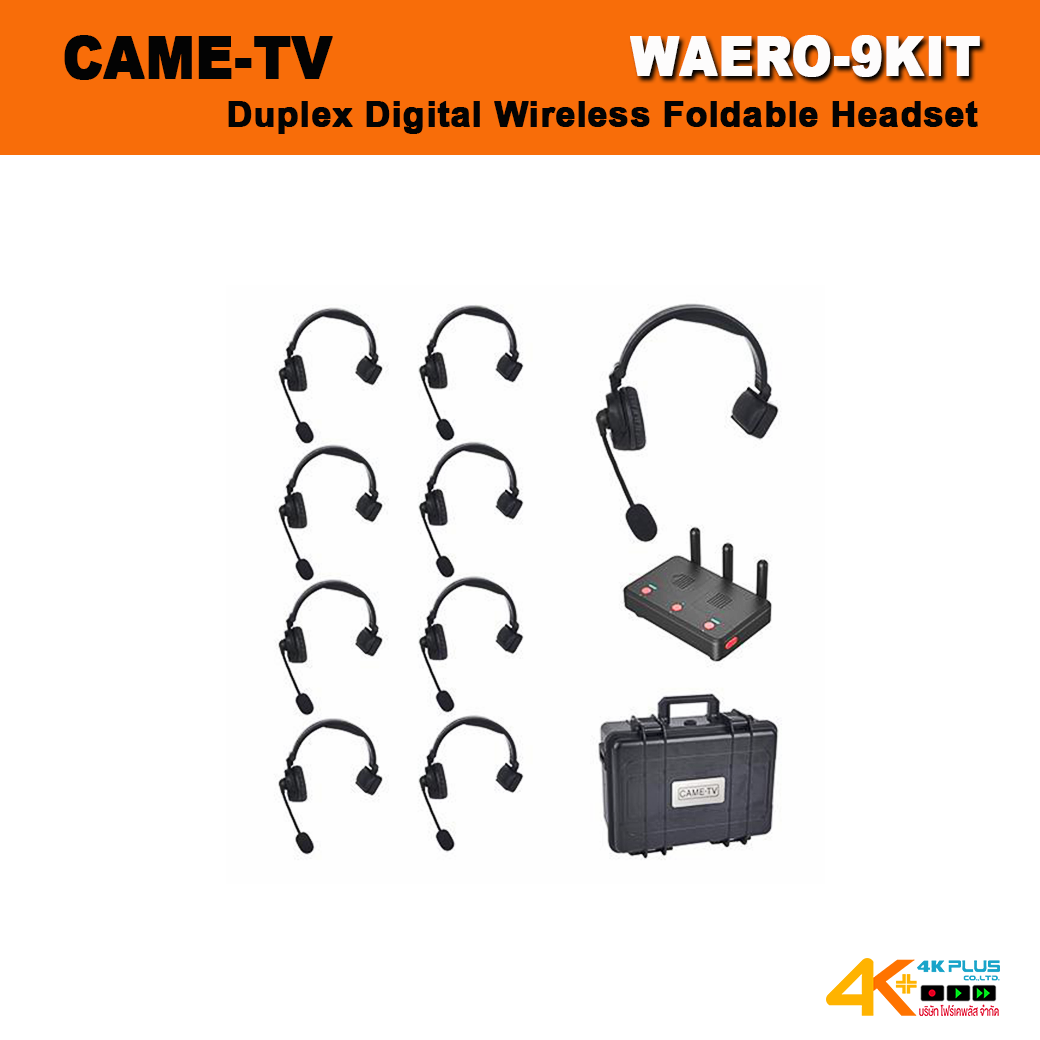 CAME-TV WAERO-9KIT Duplex Digital Wireless Foldable Headset