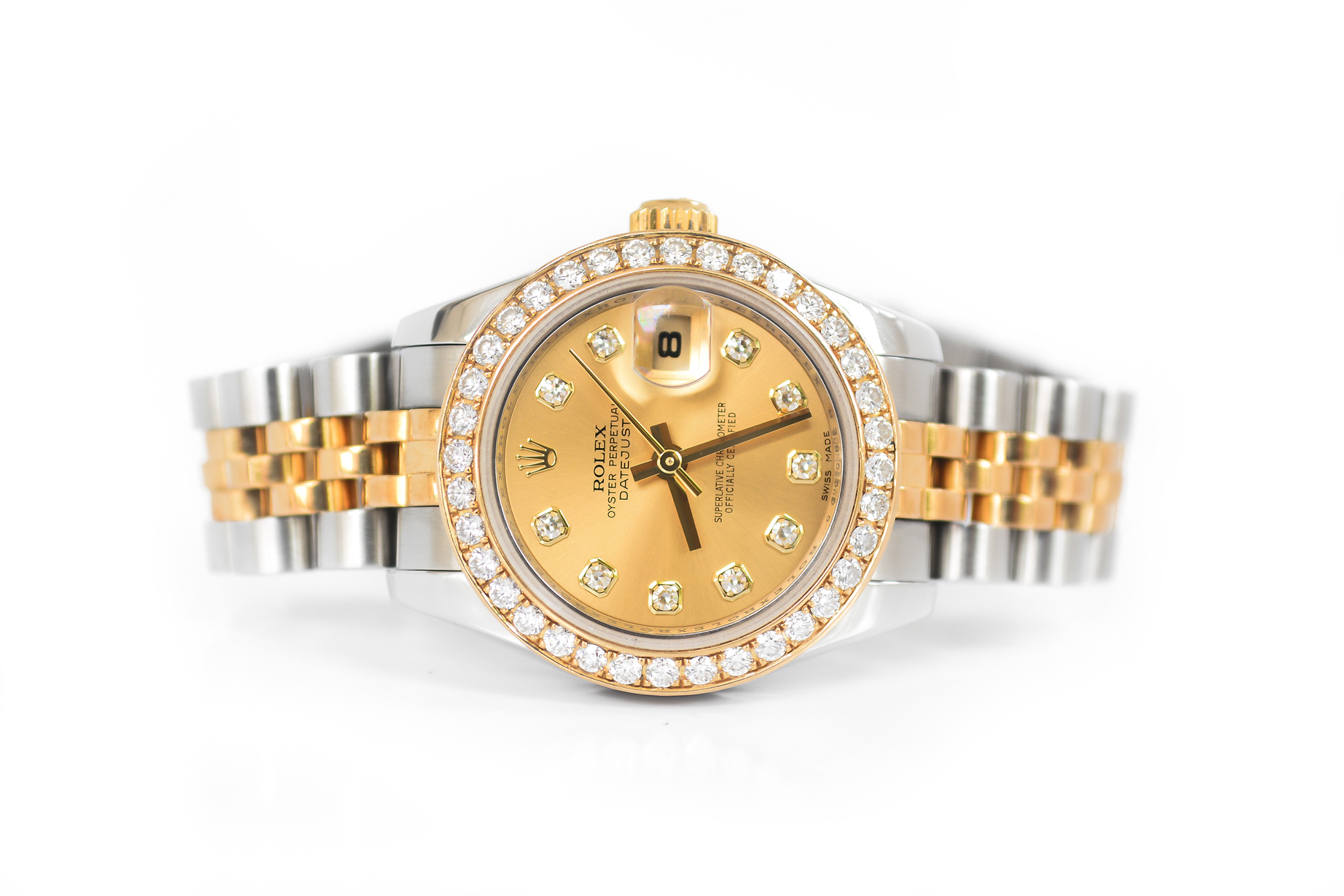 Rolex Oyster Perpetual Date-Just 2tone 18K Automatic Lady Size