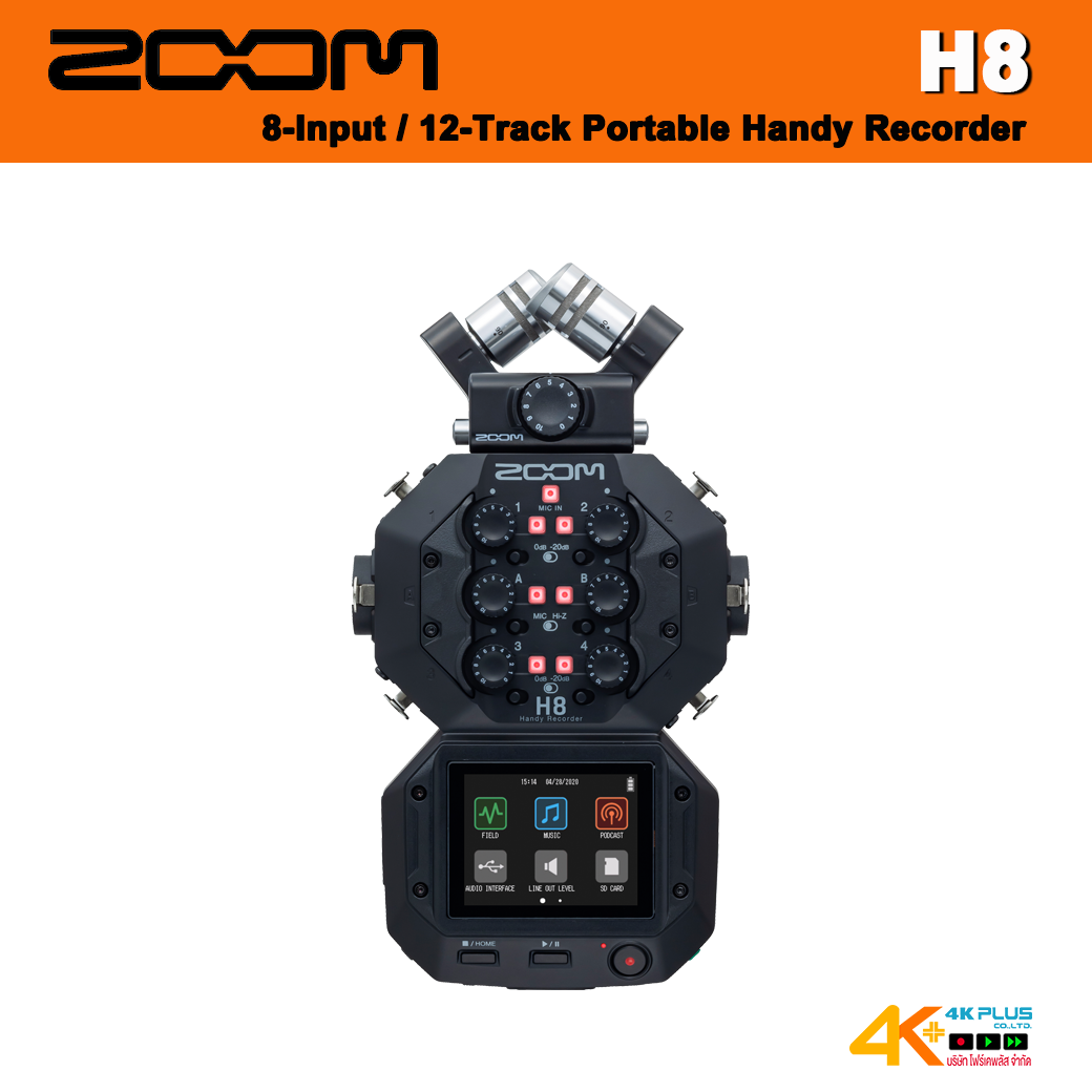 Zoom H8 8-Input / 12-Track Portable Handy Recorder