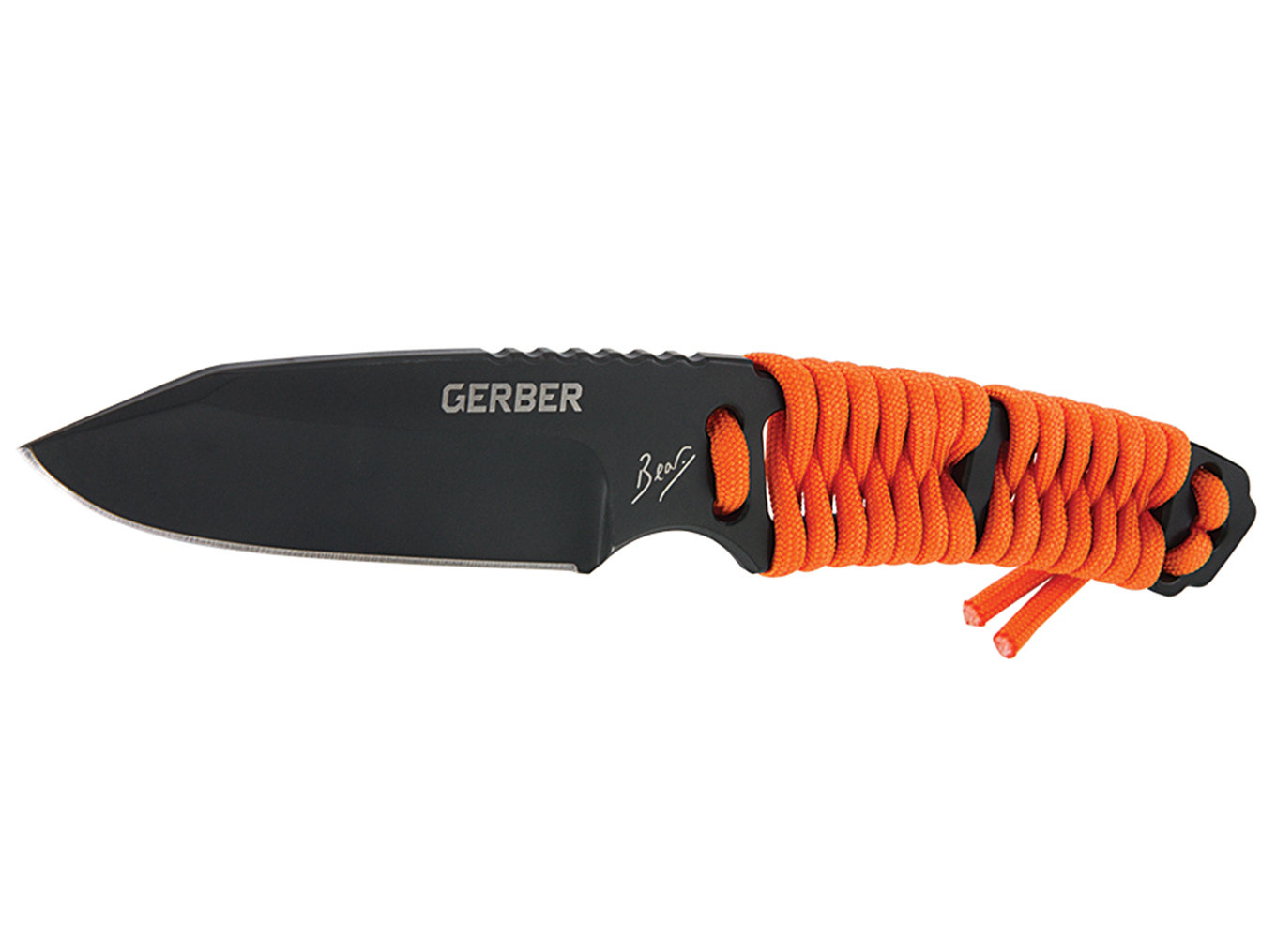 มีดใบตาย Gerber 31-001683 Bear Grylls Paracord Fixed 3.25" Plain Blade, Plastic Sheath