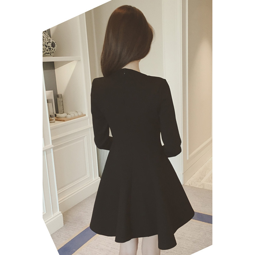 Korea New Style Slim Black One-piece Women - Dresses