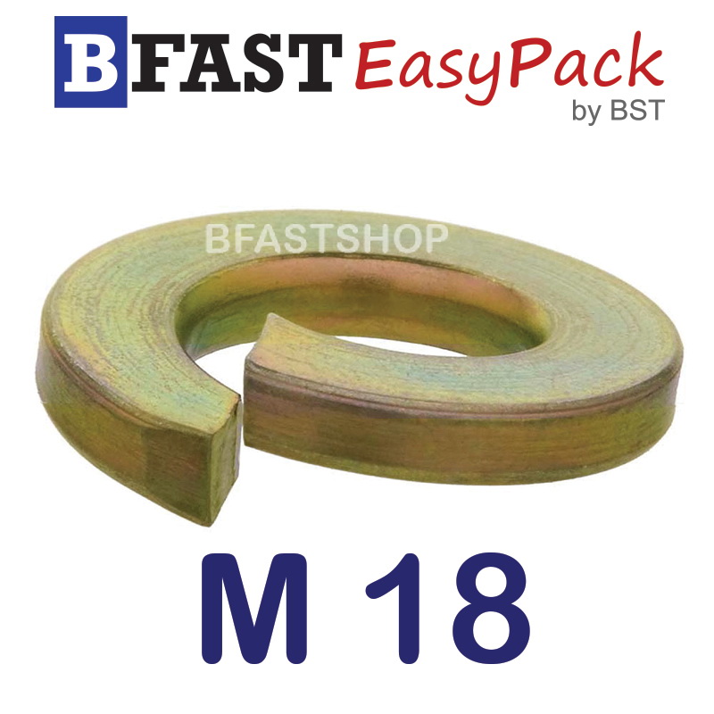 แหวนสปริง M18 ชุบรุ้ง (8 ตัว/ถุง)