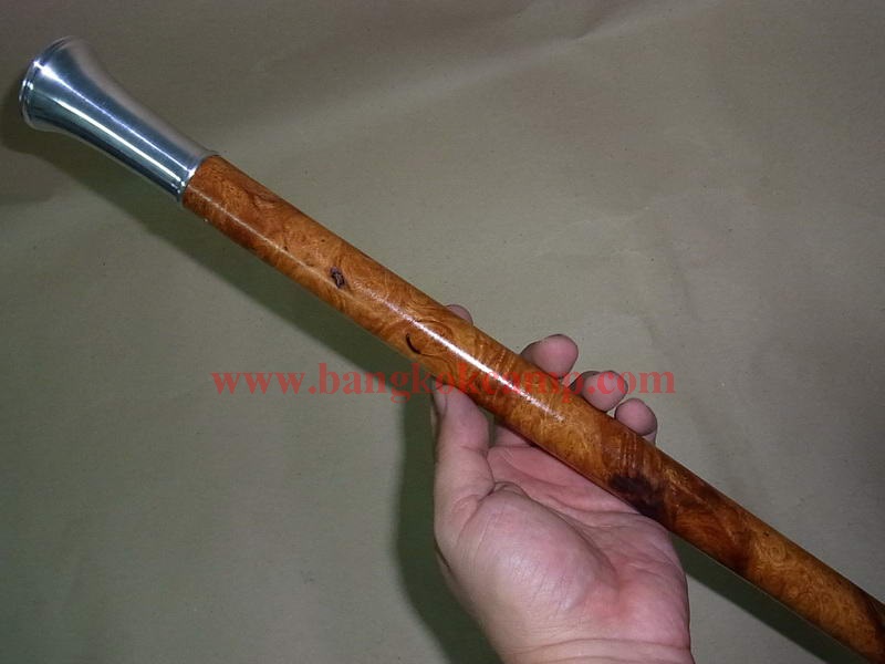 ไม้หายาก... ไม้ตะพด(ไม้ปุ่มมะค่า, ปมมะค่า) ลายสวยมาก หัว+ท้ายไททาเนียม หัวทรงป้าน