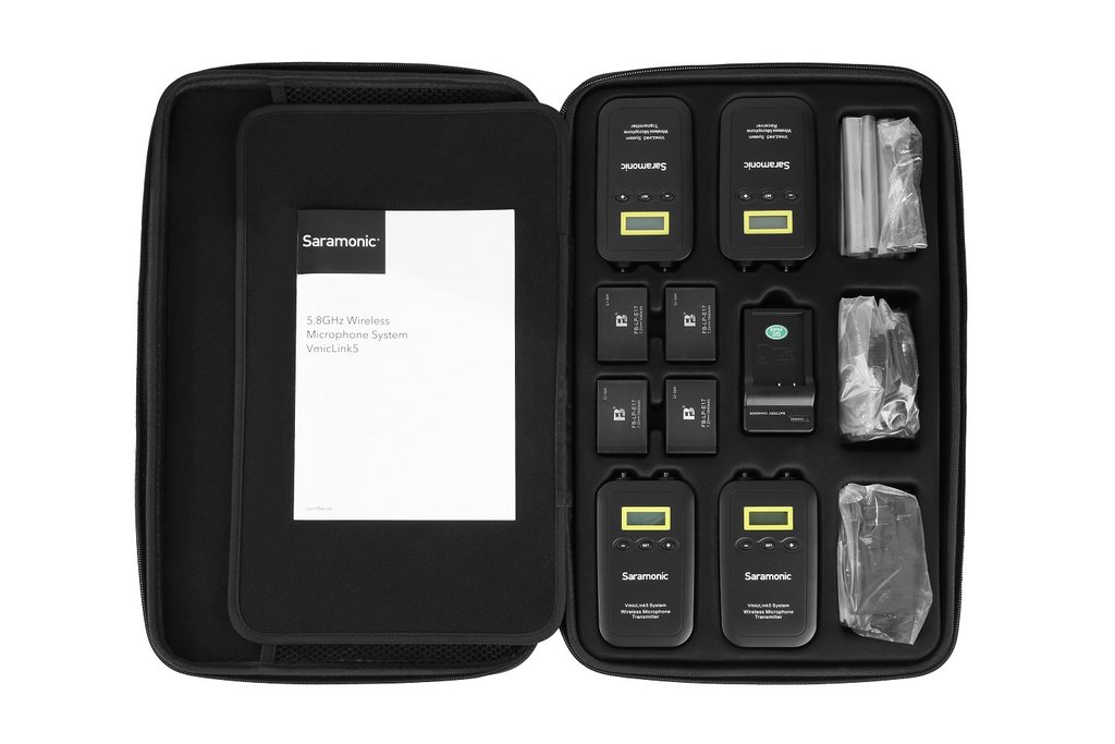 Saramonic VmicLink5 SET3 5.8GHz SHF Wireless Lavalier Microphone System