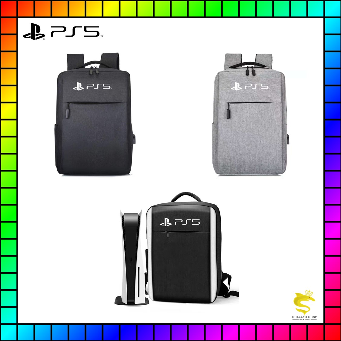 กระเป๋าเป้ ผ้ากันน้ำ กันกระแทก สำหรับเครื่องเกม PS5 เครื่องรุ่นแรก และอุปกรณ์