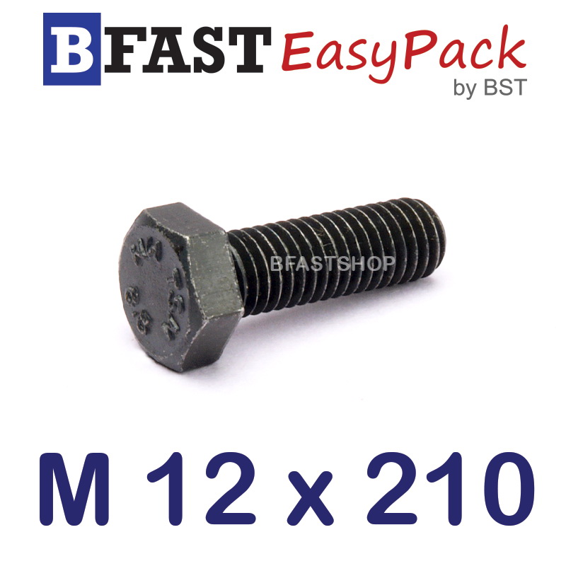 สกรูมิลดำ M12 x 210 *เกลียวครึ่ง*