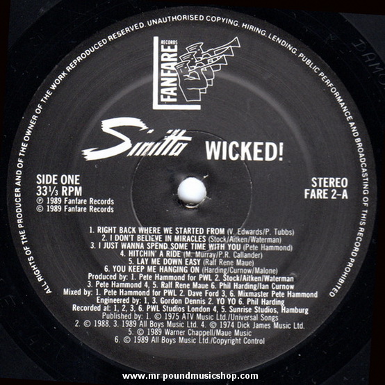 Sinitta - Wicked!