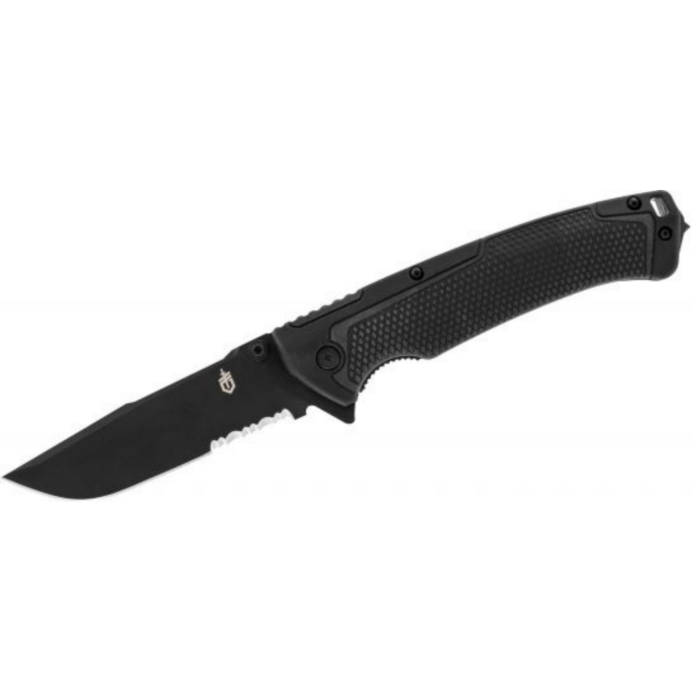 มีดพับ Gerber Decree Flipper 3.7" S30V Black Combo Blade, Black GFN Handles - 30-001004