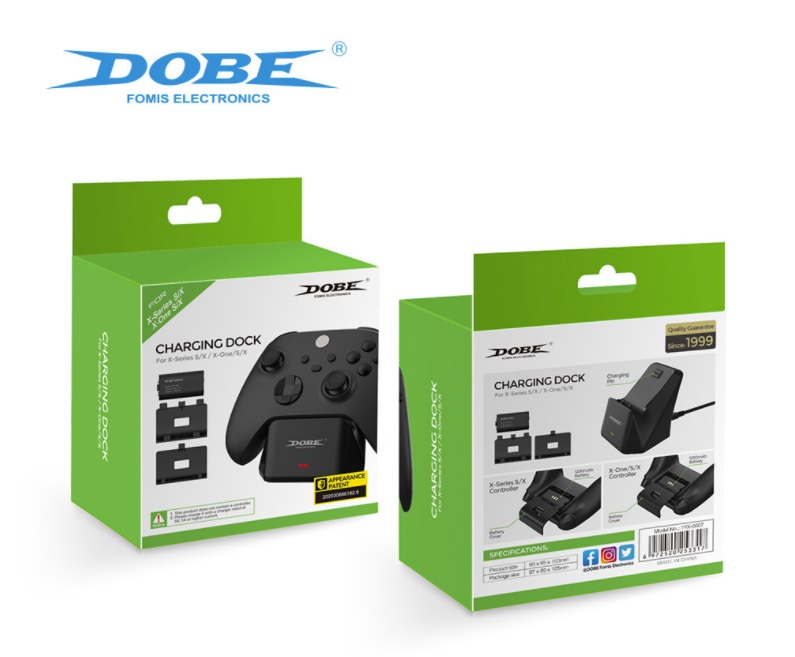 Dobe แบตเตอรี่+แท่นชาร์จจอย XboxOne & XboxSeriesS/X Charging Dock 1200 mAh TVX-0607