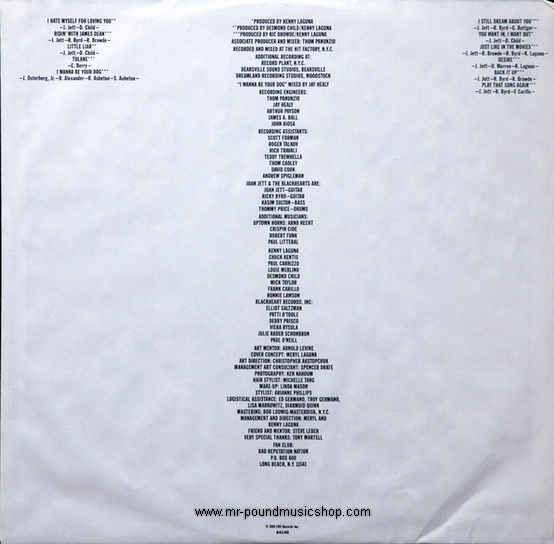 Joan Jett & The Blackhearts - Up Your Alley