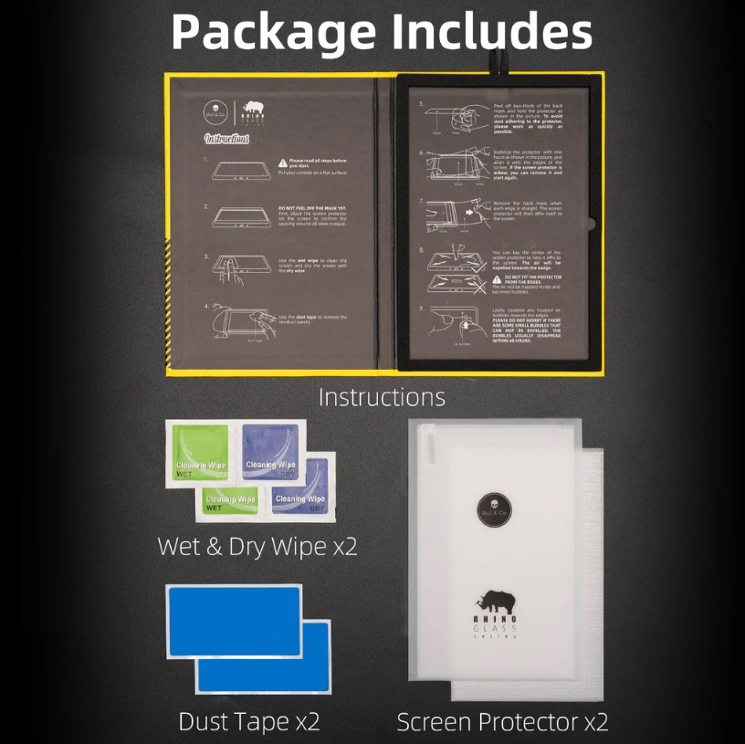 Skull & Co. Tempered Glass for Steam Deck & OLED (2 Pack)