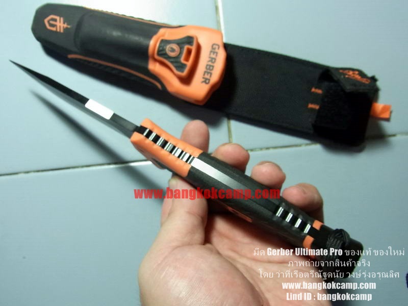 มีดเดินป่า/ยังชีพ Gerber Bear Grylls Ultimate Pro ใหม่ แท้ มีนกหวีดและที่จุดไฟ ของแท้ ของใหม่