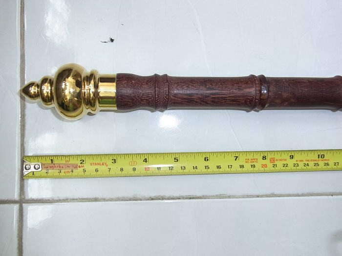 ไม้มงคลหายาก... ไม้ตะพด(ไม้แก่นมะขาม) กลึงลายไผ่9ปล้อง(เลขมงคล) ลายสวย ยาว95ซม... หัวกลึงหัวขุนทองเหลืองแท้