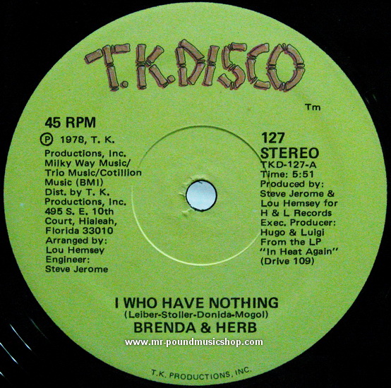 Brenda Reid & Herb Rooney - I Who Have Nothing