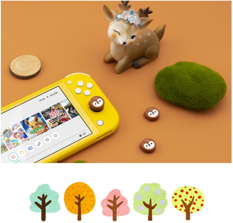 GeekShare ของแท้ ซิลิโคนอนาล็อก Switch joy-con (กล่อง2คู่)