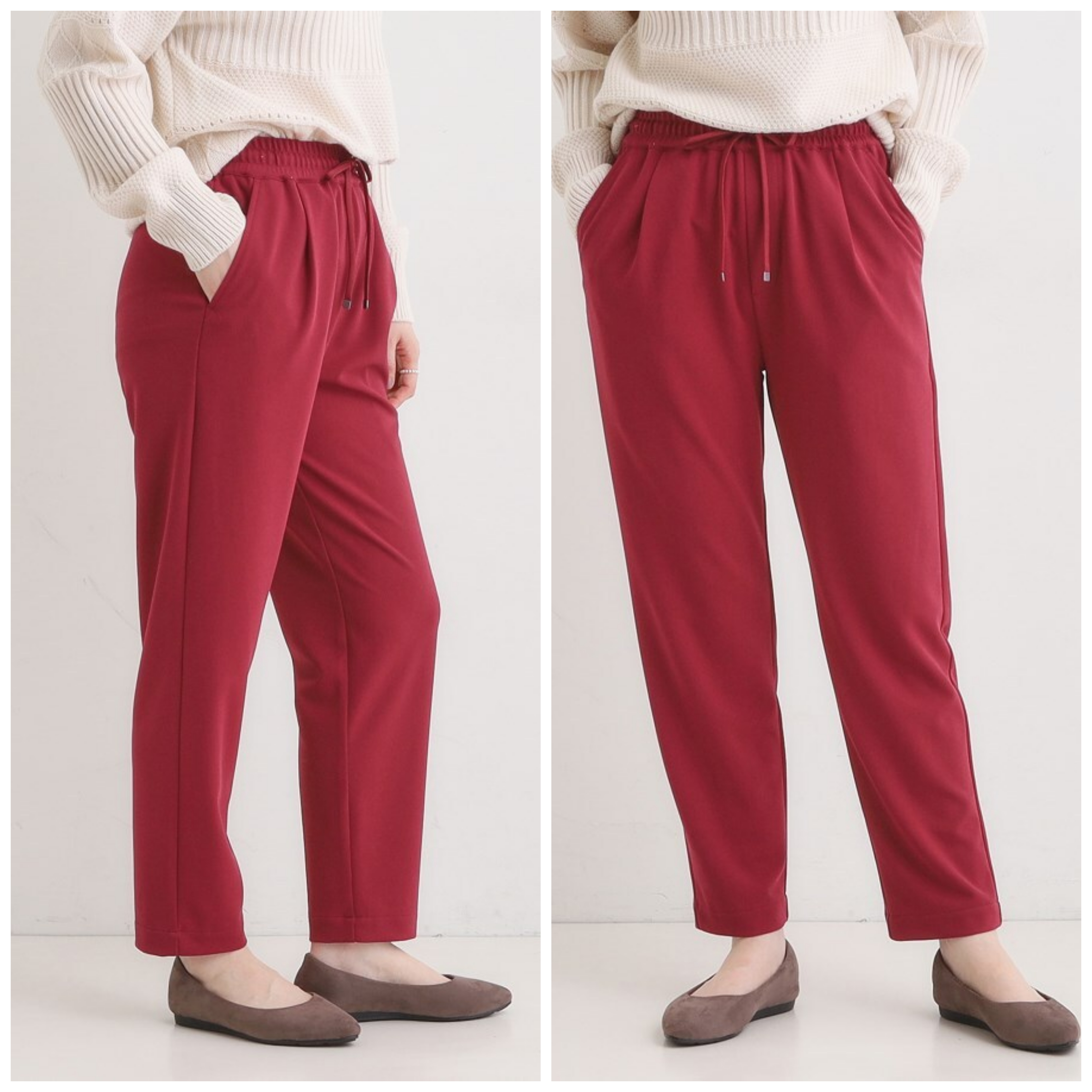 Shoo La Rue Women's Smart Easy Tapered Stretch Pants