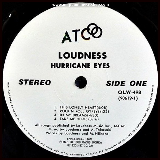 Loudness - Hurricane Eyes