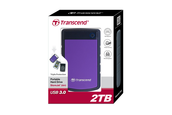 Transcend StoreJet 25H3 2TB (USB 3.0) ฮาร์ดดิกส์พกพา 2.5"