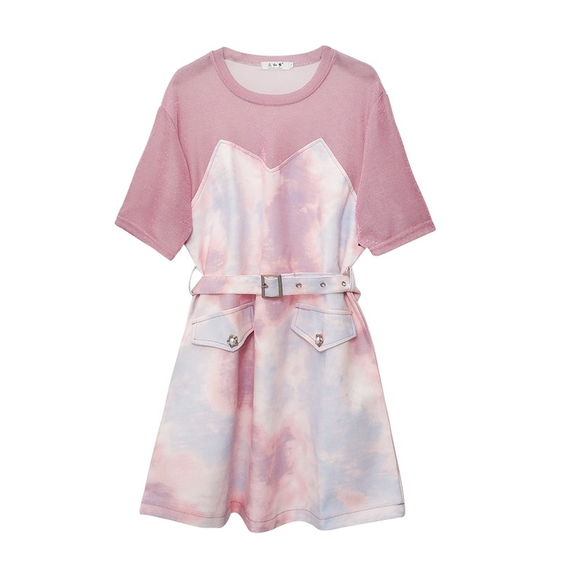 พรีออเดอร์ : ชุดเซ็ทแฟชั่นสไตล์น่ารักๆ มีให้เลือก 2 แบบ รุ่นชุดเดรส1ชิ้น และรุ่นเสื้อแขนสั้นตัวยาว+กระโปรงเข้าชุด