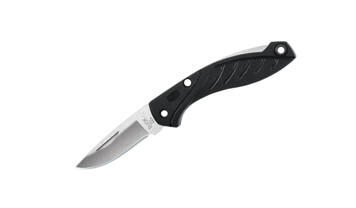 มีดพับ Buck 363 Nano Rival Folding Knife 1.875" Plain Blade, Black Injection Molded Nylon Handles - 11408