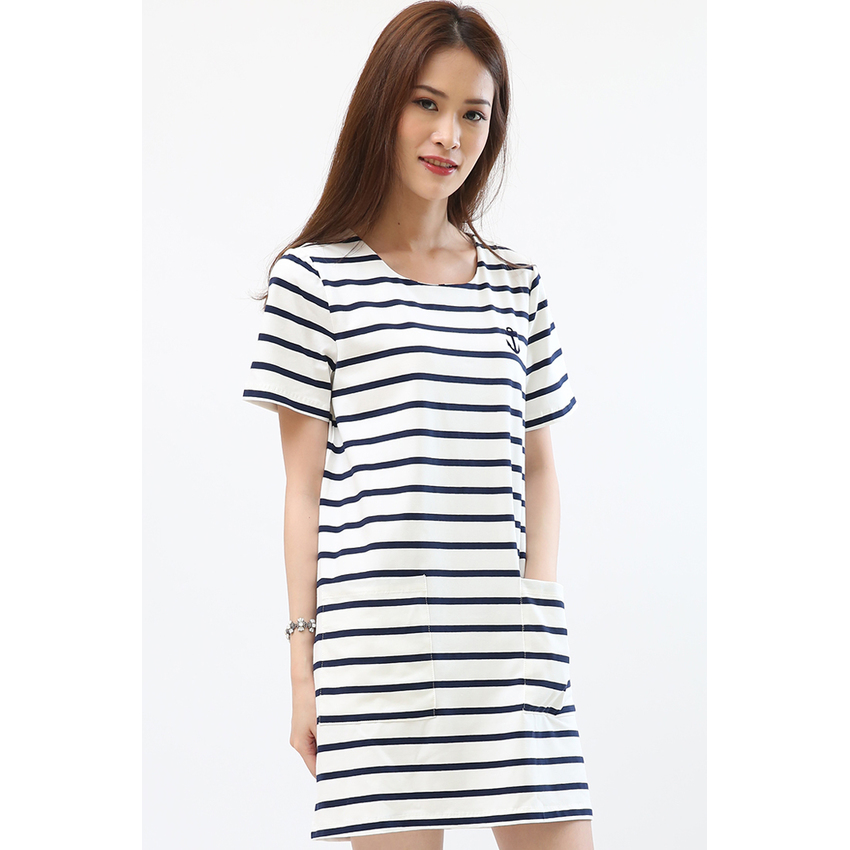 Senyes Navy เดรส Basic Navy Style