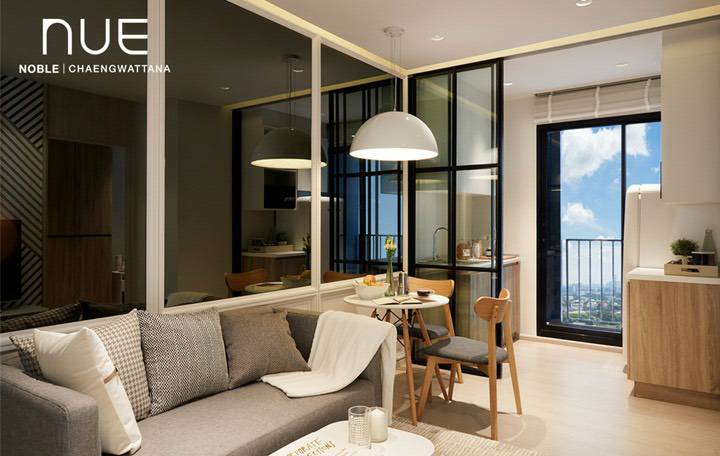 ขายดาวน์คอนโด โนเบิล แจ้งวัฒนะ (NUE Noble Chaengwattana) 1 ห้องนอน 1 ห้องน้ำ ขนาด 30.00 ตร.ม