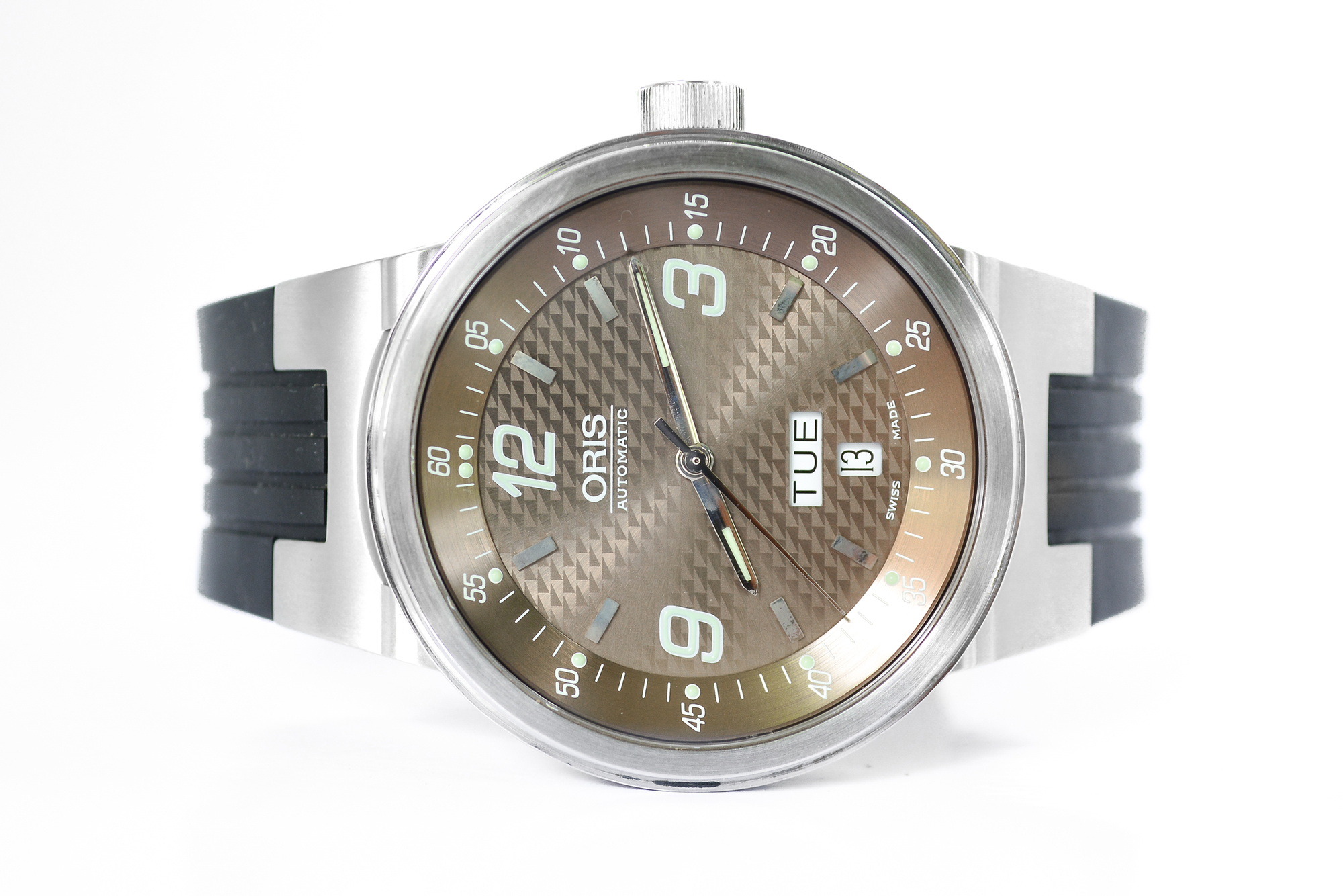 Oris WilliamsF1 Team Day Date หน้าน้ำตาล สายยาง (Sold)