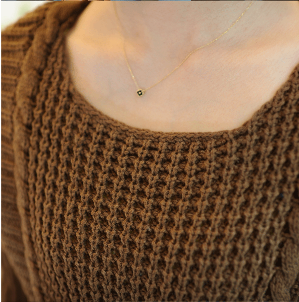 fashion เสื้อกันหนาวไหมพรม สีน้ำตาล ใส่เที่ยว น่ารักๆ