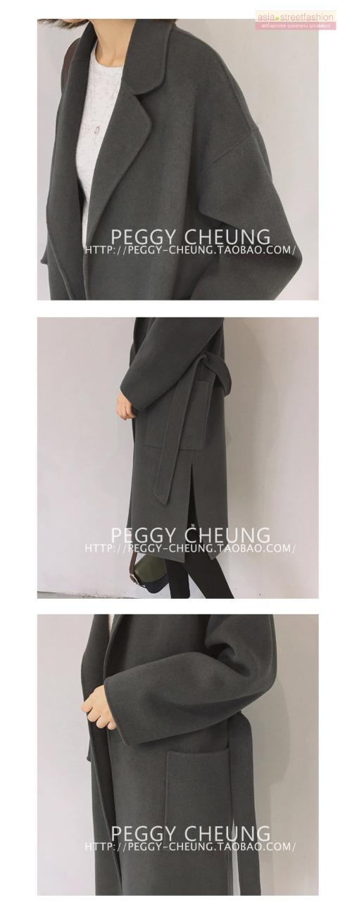 เสื้อโค้ทกันหนาว พร้อมเชือกผูกเอว เรียบเก๋ พร้อมส่งจ้า same pic