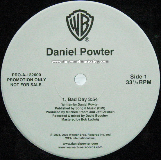 Daniel Powter - Bad Day / Song 6 / Jimmy Gets High