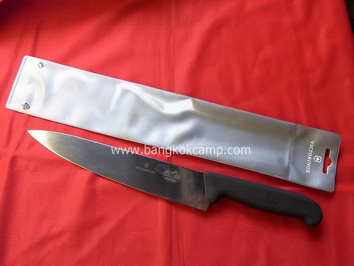 มีด Victorinox ใบมีด 8.5 นิ้ว ,ด้ามดำ, Made in Switzerland ใหม่ แท้ (5.2003.22)