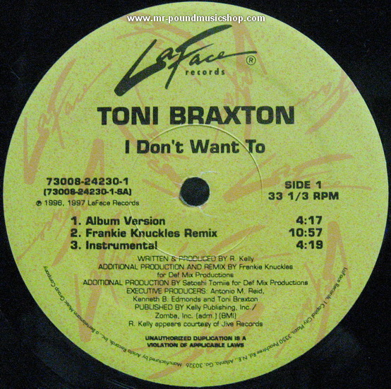 Toni Braxton - I Don't Want To / I Love Me Some Him / Un-Break My Heart
