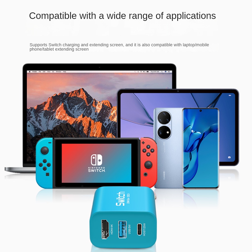 Gopala AC Adapter & TV Dock Function 3in1 แท่นชาร์จทีวี HDMI 4K USB Type C