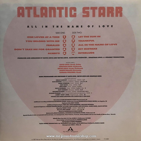 Atlantic Starr - All in The Name of Love