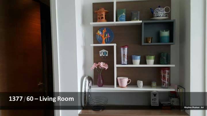 ให้เช่าคอนโด Rhythm Phahol-Ari (ริทึ่ม พหล-อารีย์) ขนาด เนื้อที่ 45.08 ตารางเมตร