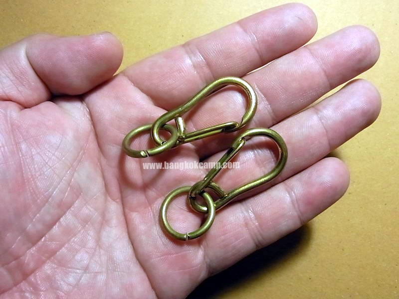 พวงกุญแจ คาราบิเนอร์ Carabiners สแน็ปลิงค์ Snaplink ตะขอเกี่ยว - ทองเหลือง 1.5นิ้ว (แบบบอลลูน) (2อัน)